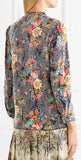 Josephine Embellished Floral Print Silk Chiffon Shirt