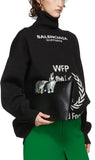 Black World Food Programme Turtleneck Sweater - Black or Navy Blue