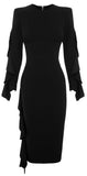 Marin Black Ruffle Dress