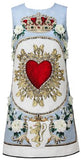 Embellished Sacred Heart Mini Dress