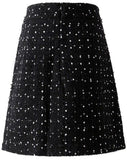 Buttoned Tweed Wool-Blend Mini Skirt