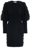 Fleeting Bauble Blouson-Sleeve Dress, Black