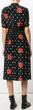 Rose Polka Dot Wrap Dress