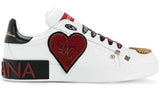 Heart Embellished Portofino Sneakers