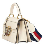 Queen Margaret Small Top Handle Bag, White