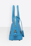 Ville S Leather Tote, Bleu/Turquoise