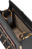 Runaway Small Python and Embroidered Raffia-Trimmed Leather Tote