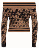 Macro FF Knit Off-the-Shoulder Top