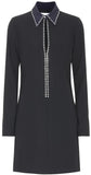 Crystal-Embellished Crêpe Mini Dress