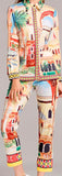 Printed Shirt and Cropped Pant Set