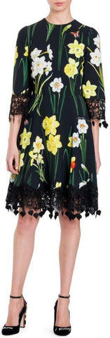 Daffodil Print Cady Dress
