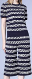 Chain-Print Knit Top & Cropped Pants