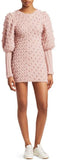 Fleeting Bauble Blouson-Sleeve Dress, Pink