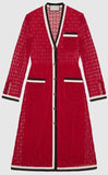 GG Macramé Long Sleeve Dress