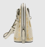 Guccy Mini Shoulder Bag - White, Black, Gold