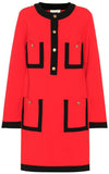 Jersey Color-Contrast Dress