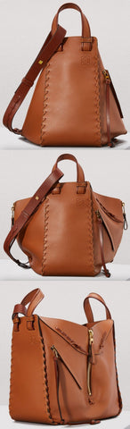 Laced Hammock Handbag, Tan