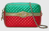 Laminated Leather Small Shoulder Bag