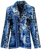 Baroque Blue Velvet Blazer