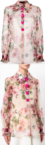 Rose Print Blouse *Limited Stock*