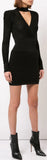 Black Ribbed Mini Dress