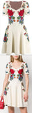 Floral Knit Mini Dress, White