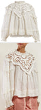 'Geoffrey' Linen Peasant Top, White | DESIGNER INSPIRED FASHIONS