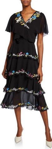Wrapped Flutter Sleeve Dress | DESIGNER INSPIRED FASHIONS