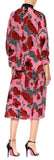 Poppy-Print Blouse and Pleated Skirt Set