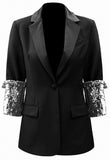Sequined-Sleeve Blazer