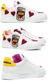Embellished Portofino Patch Leather Sneakers