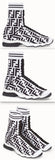 Logo Fabric Sneaker Boots, White