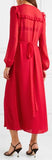 Ruffled Georgette Midi Dress