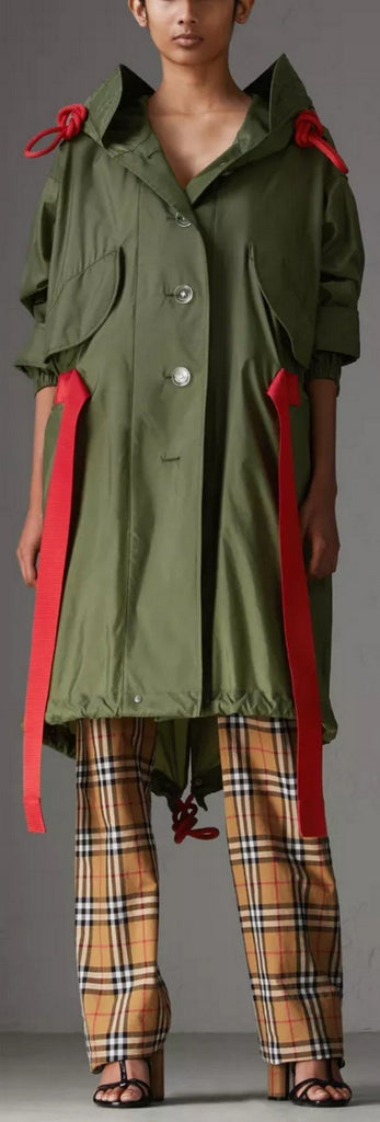 Tape Detail Showerproof Hooded Parka