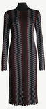 Turtleneck Knitted Midi Dress