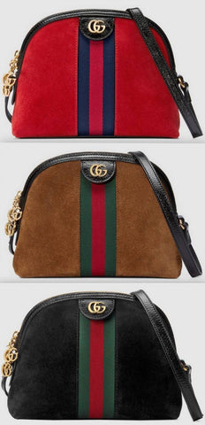 Ophidia Small Shoulder Bag - Red, Chestnut Brown or Black