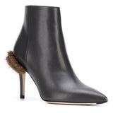 Furryous Ankle Boots - Brown Fur or Purple Fur