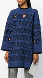 Maxi Knit Sweater, Blue