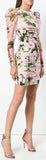 Ruched Floral Mini Dress
