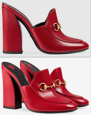 Princetown Leather High-Heel Mule in Red - DESIGNER INSPIRED FASHIONS
