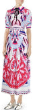 Printed Pleated Shirt-Dress