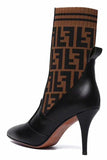 Rockoko 105 Leather and Fabric Ankle Boots