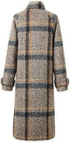 Plaid Single-Breasted Wool-Blend Coat