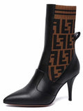 Rockoko 105 Leather and Fabric Ankle Boots