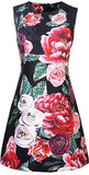 Peony Printed Jacquard Shift Mini Dress