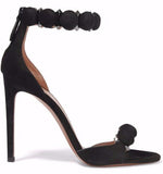 'Bomb' Studded Suede Sandals in Beige or Black - DESIGNER INSPIRED FASHIONS