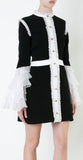 'Sincerity' Black & White Ruffle Dress