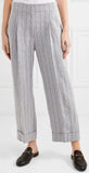Double-Breasted Pinstriped Linen Blazer and Trouser Set