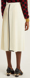 'Gardenia' Pleated Crepe Skirt