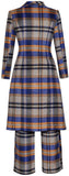 Plaid Wool Coat and Pant Set